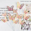 Butterfly Cake Toppers – Birthday, Wedding & Party Baking Cake Topper Set Qme Pink