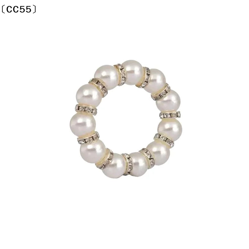 Beaded Pearl Napkin Ring Gold Holder – Elegant Table Décor Napkin Ring Qst