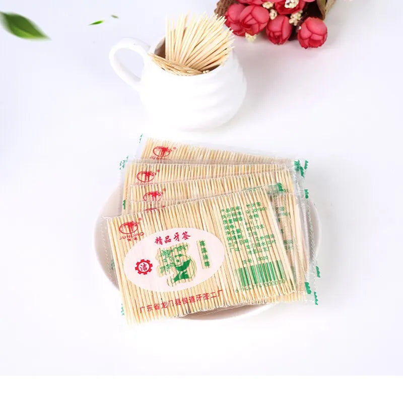 Bamboo Disposable Toothpicks 1000pcs | Eco-Friendly Bamboo Toothpicks Qme