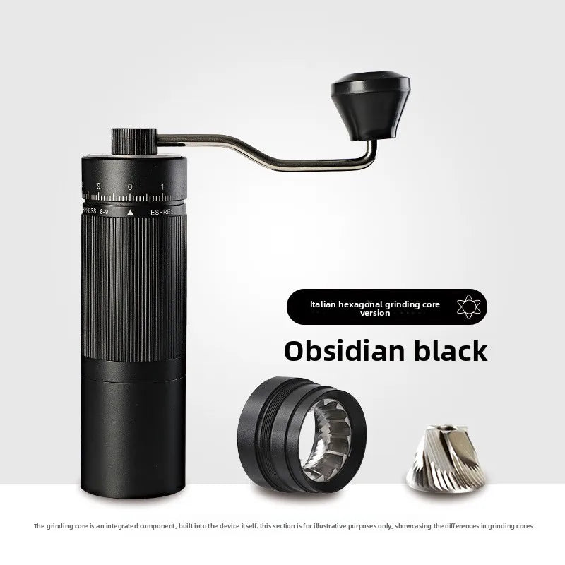 HAOYUNMA Manual Coffee Grinder – Ghost Teeth Full Metal Burr Manual Coffee Grinder Qst R20-6black