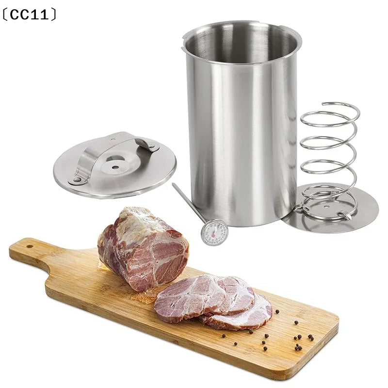 Stainless Steel Ham Maker Meat Press Mold | Deli Cooker Meat Press Mold Qme