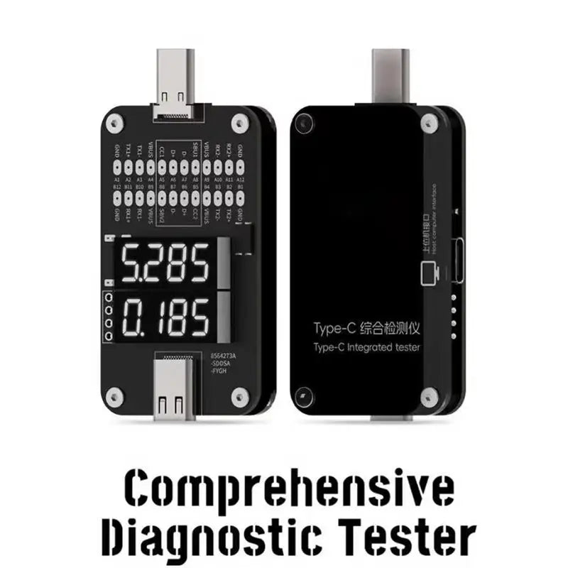 USB Type-C Fault Detection & Diagnostic Tool – A02F Tester USB Diagnostic Tester Qme