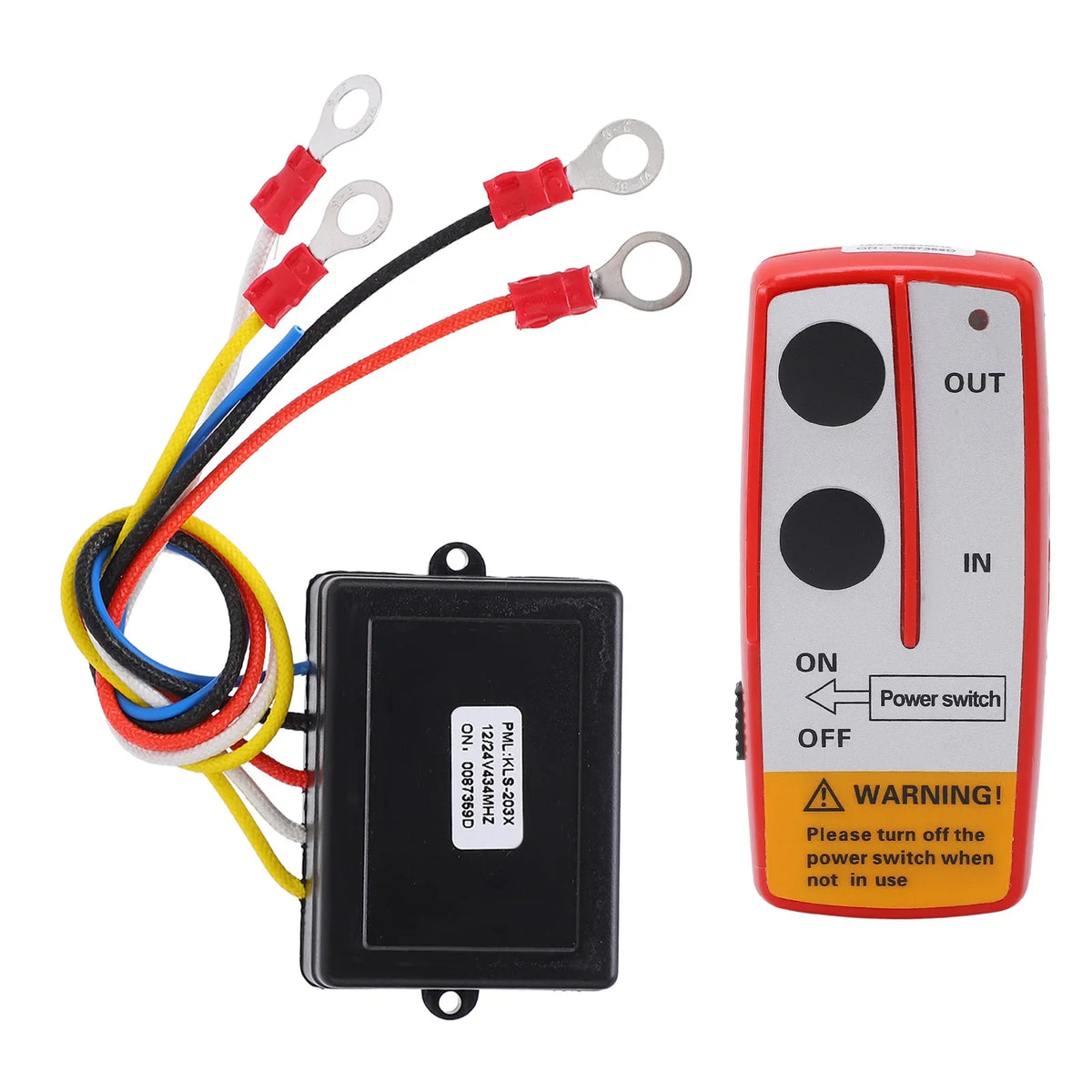 Winch Wireless Remote Control & Receiver 12V 24V – Truck ATV SUV Winch Remote Kit Qme Red