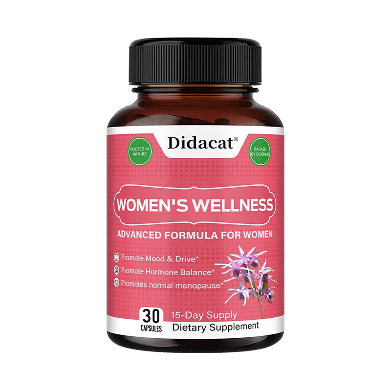 Women's Maca Capsules – Hormonal Balance & Mood Support Women's Wellness Supplement Qst 30 count-1 bottle