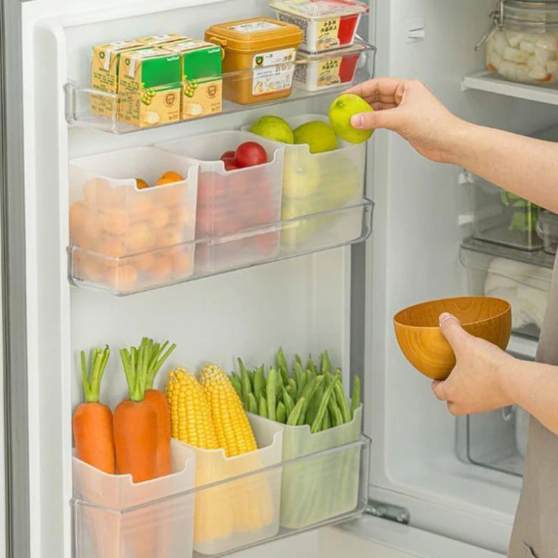 3-Pack BPA-Free Clear Fridge Storage Boxes – Kitchen Organizer Refrigerator Storage Box Qst