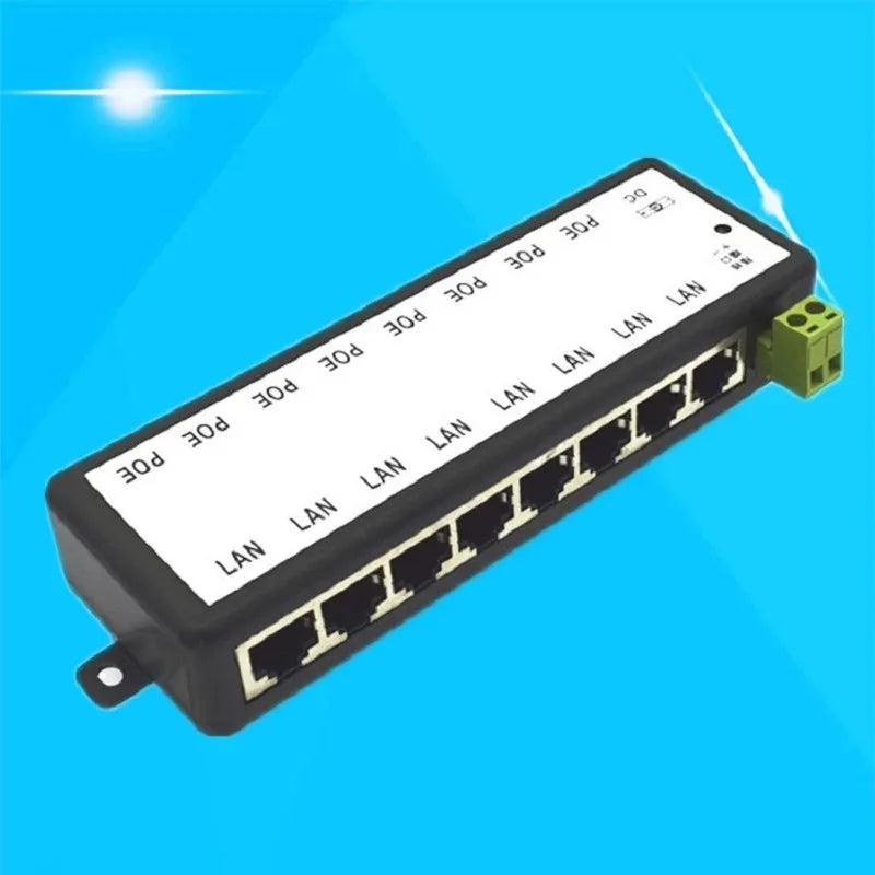 4-Port PoE Injector 9-48V DC Power Supply – Solar & Surveillance PoE Injector Qme