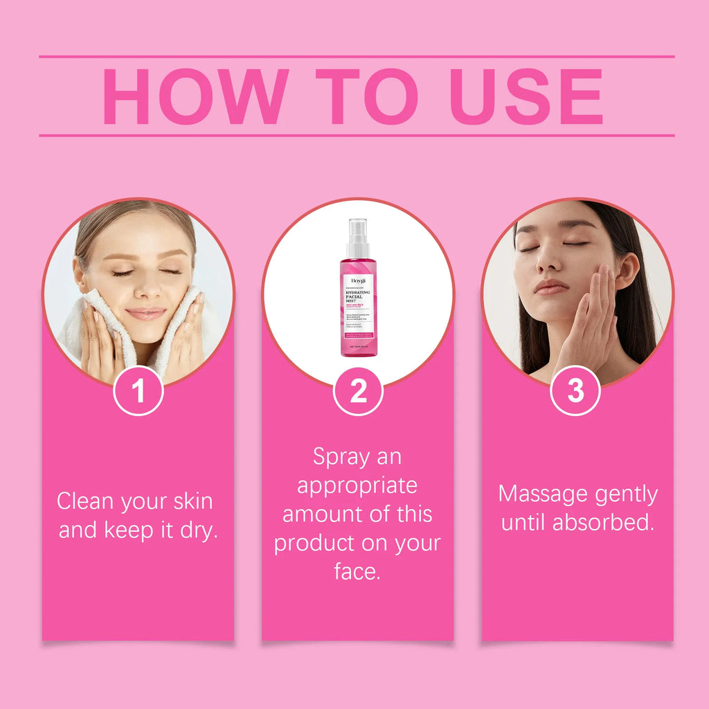 Hoygi Rose Moisturizing Facial Spray – Toner & Pore Minimizer Facial Toner Spray Qst