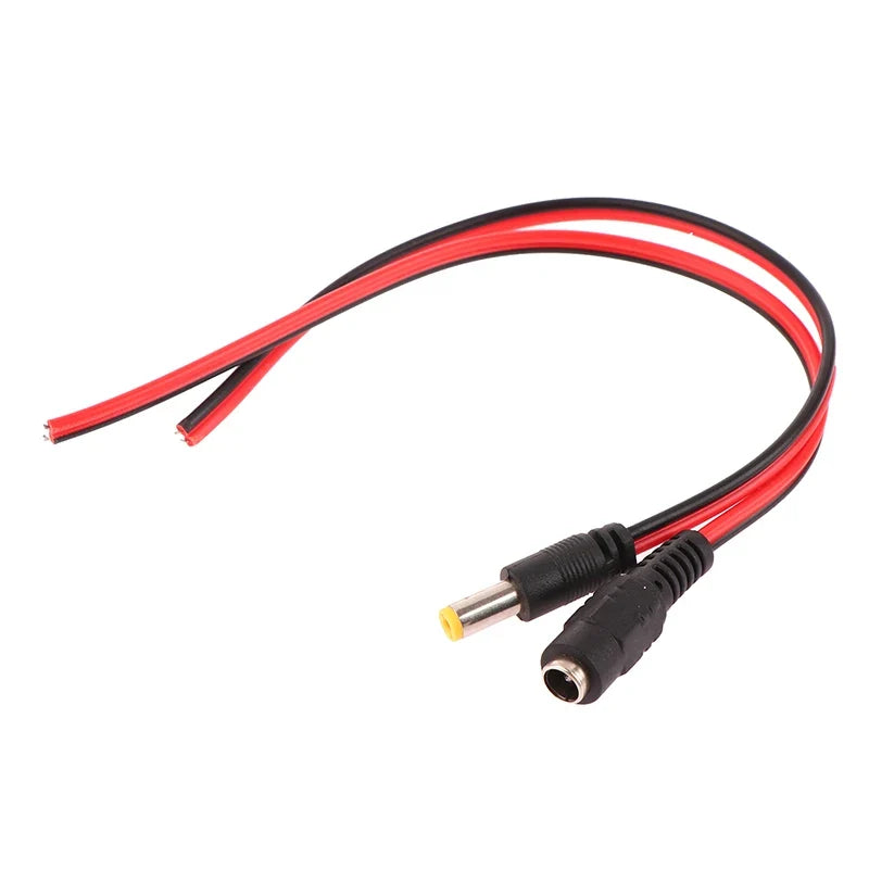 DC Power Male Female Cable 12V Connector for CCTV – 5 Pack DC Power Connector Qme