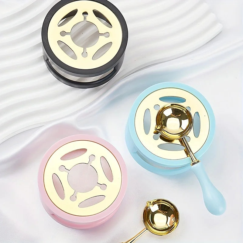 Wax Seal Stamp Kit with Warmer & Melting Spoon for Envelopes Wax Seal Stamp Kit Qme
