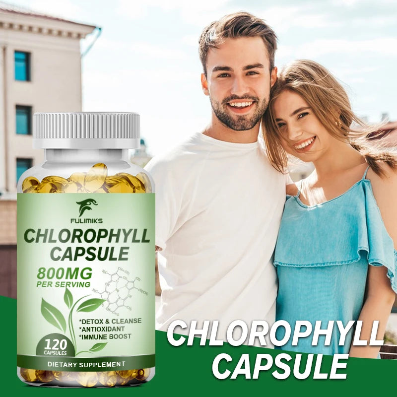 Pure Chlorophyll Capsules – Energy, Skin & Liver Support Herbal Supplement Qst