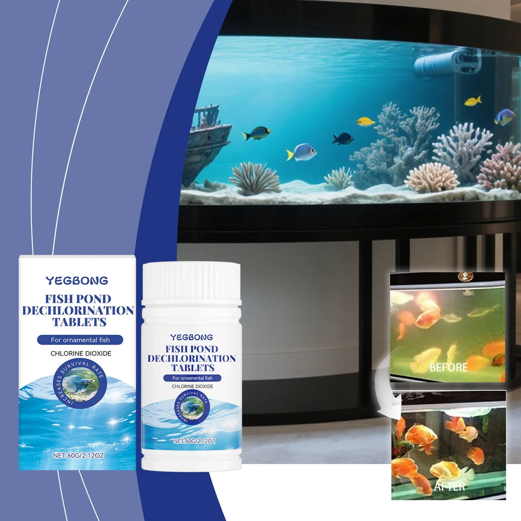 Yegbong Aquarium & Fish Pond Chlorine Removal Sheets Aquarium Water Treatment Qme
