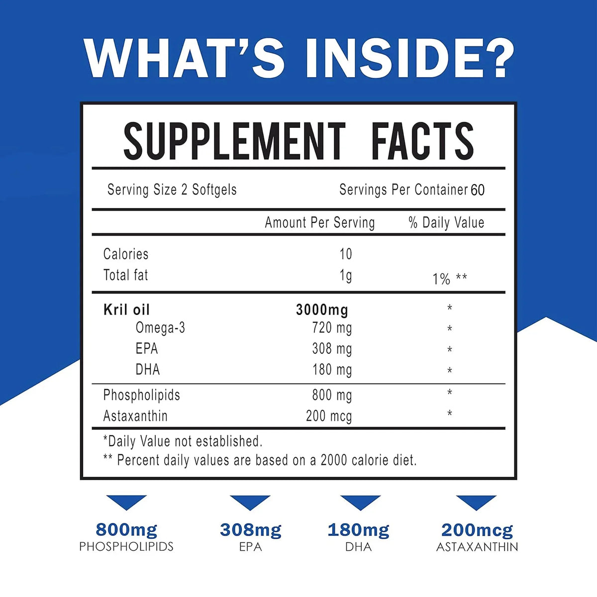 Coolkin Antarctic Krill Oil 3000mg – Omega-3 EPA & DHA Softgels Omega-3 Supplement Qst
