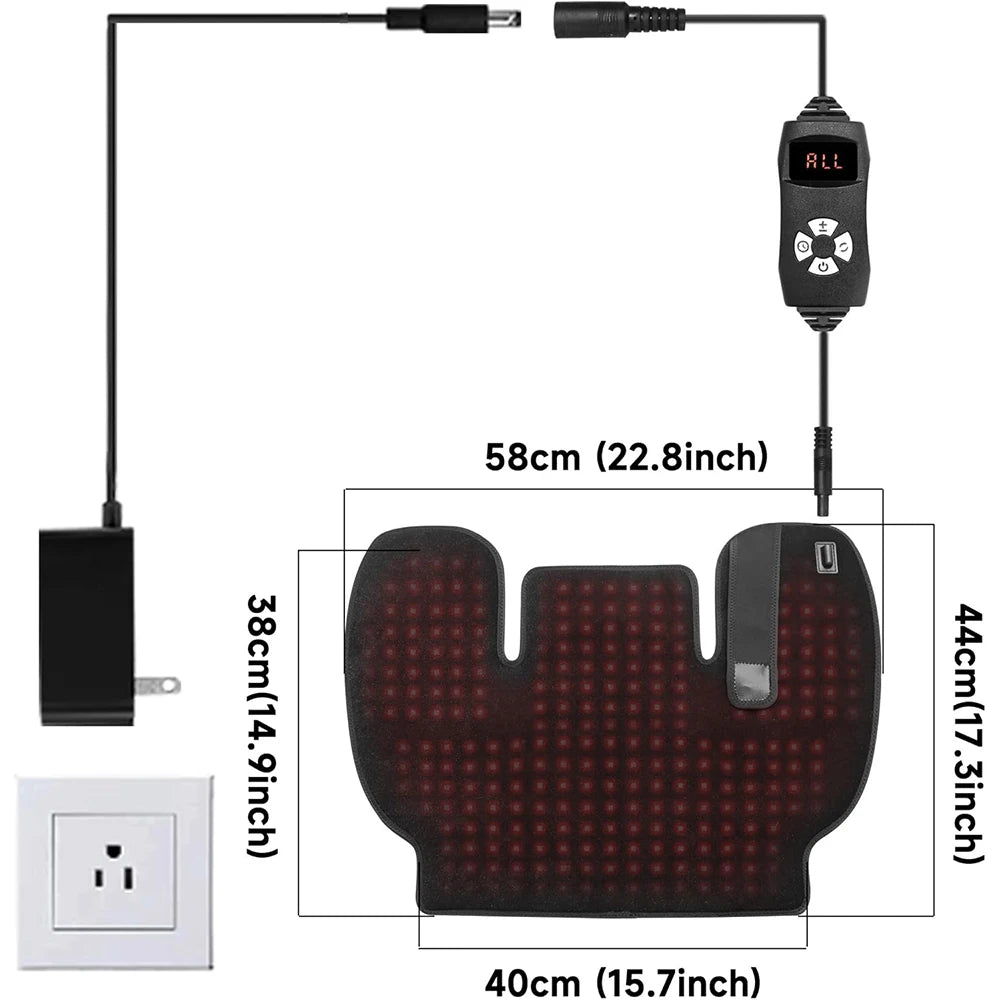 288 LED Red Light Therapy Pad – Neck & Shoulder Wrap 660nm 850nm Red Light Therapy Pad Qst
