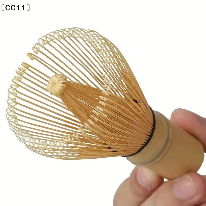Japanese Matcha Tea Set – Bamboo Whisk, Teaspoon & Spoon Matcha Tea Set Qme