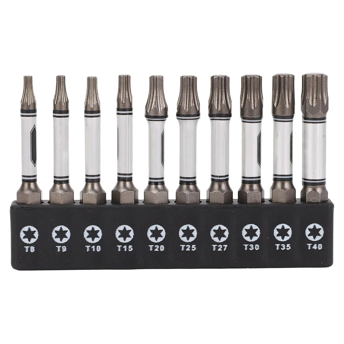 30-Pc Impact Screwdriver Bit Set | D2 Steel Magnetic Hex Shank Screwdriver Bit Set Qme