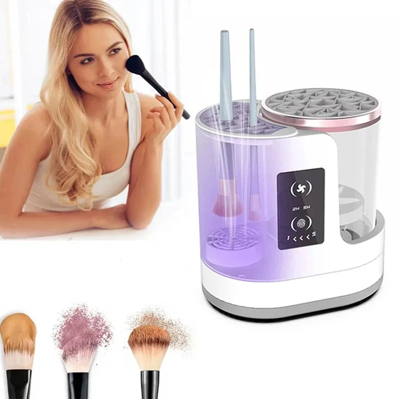 3-in-1 Electric Makeup Brush Cleaner, Dryer & Holder Makeup Brush Cleaner Qst