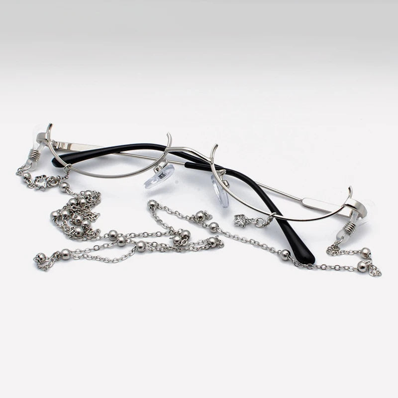 Women's Half Frame Decorative Glasses – No Lens Alloy Decorative Glasses Frame Qst