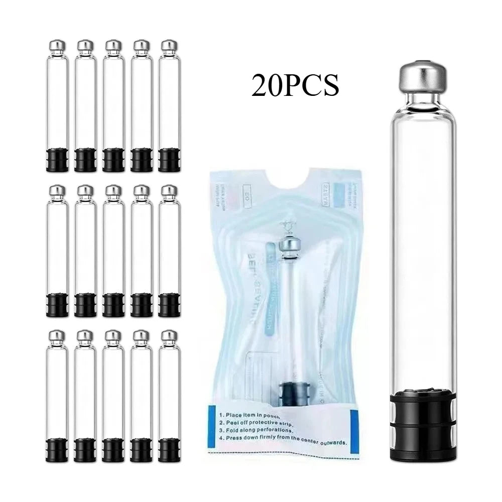 3ml Glass Pen Cartridges 10–100 Pack | V1 & V2 Compatible Glass Pen Cartridges Qst 20pcs