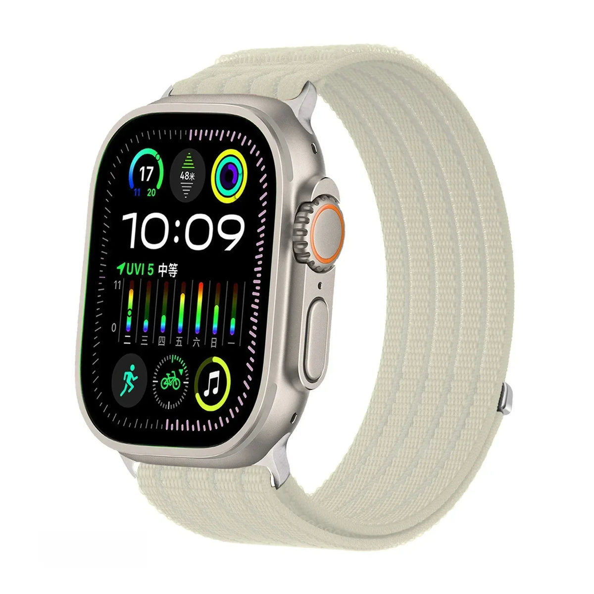 Soft Nylon Loop Watch Strap for Apple Watch Series 10 9 8 Watch Band Qme