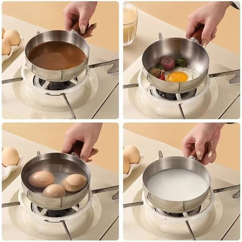 Stainless Steel Small Noodle Pot – Single Serve Mini Cooking Pot Mini Cooking Pot Qme