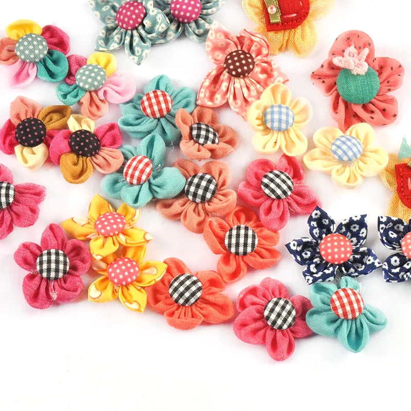 Mixed Flower Patches Appliques for Sewing & DIY Crafts – 10 Pcs Fabric Patch Appliques Qme