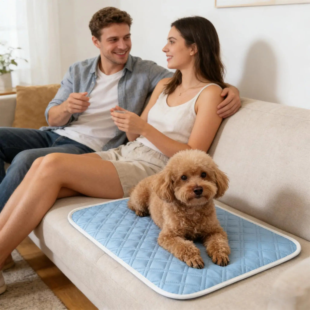 Self-Cooling Dog Mat – Soft Absorbent Pet Sleeping Pad 45x35cm Pet Cooling Mat Qme