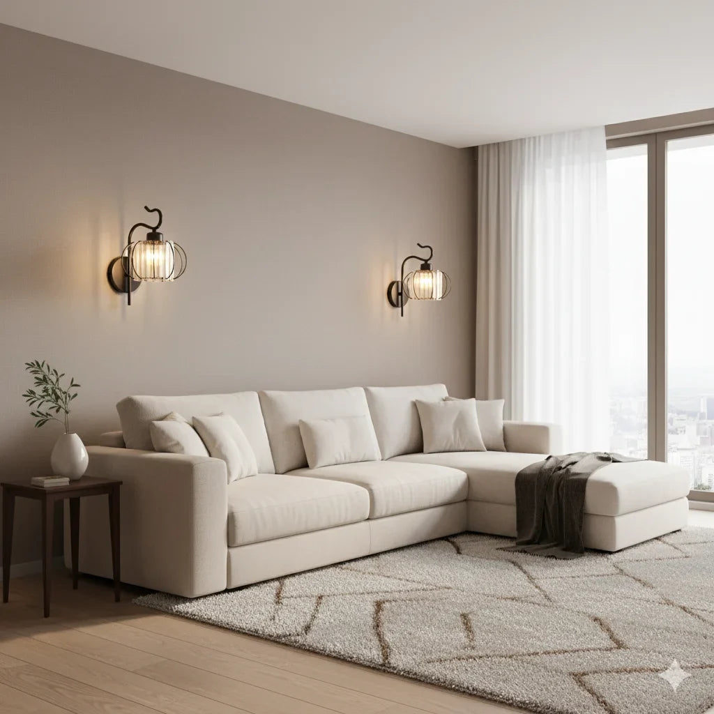 Modern Gold Crystal Wall Sconce | Nordic LED Wall Lamp Crystal Wall Sconce Qme