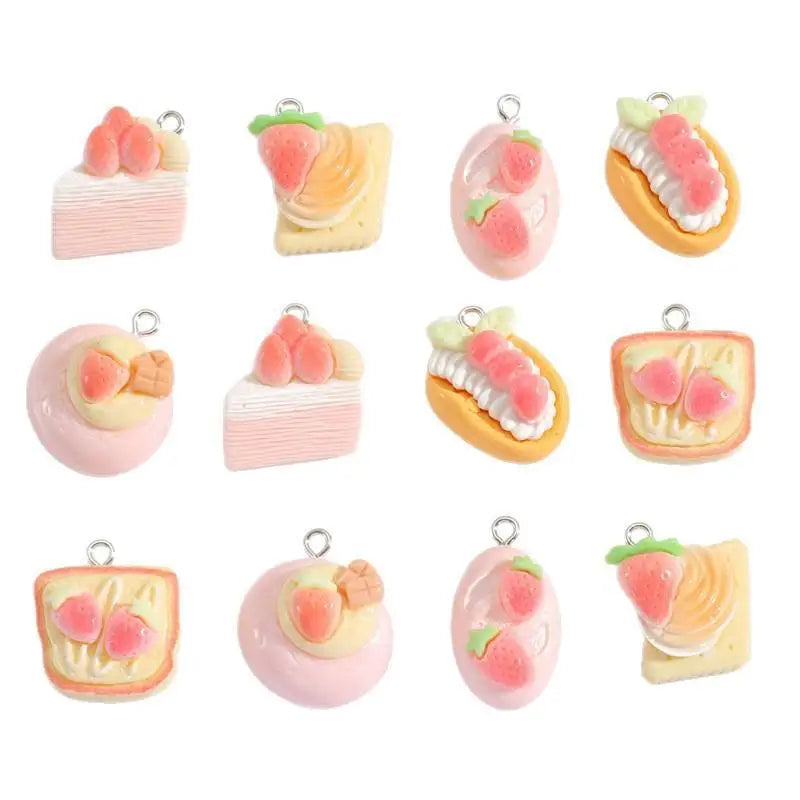 Strawberry Cake Resin Cartoon Charms – 10 DIY Designs DIY Resin Charms Qme