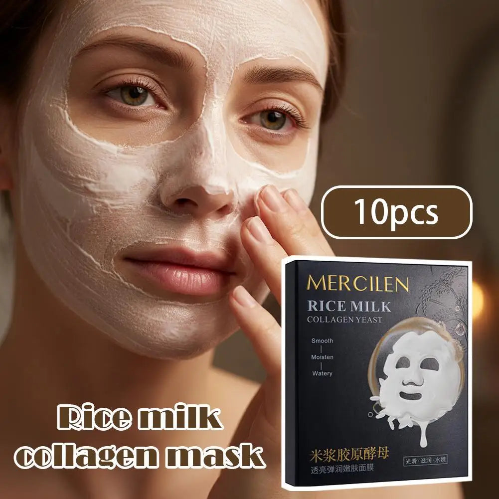 Rice Milk Collagen Yeast Peel-Off Mask – Brightening & Firming Peel-Off Face Mask Qme