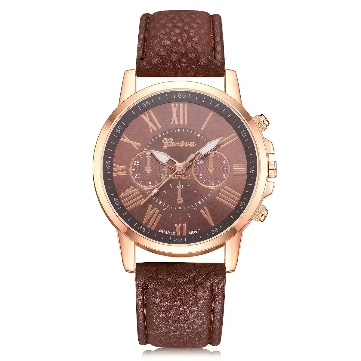 Geneva Disc Belt Quartz Wrist Watch – 15 Multicolors | Qme Fashion Wrist Watch Qme
