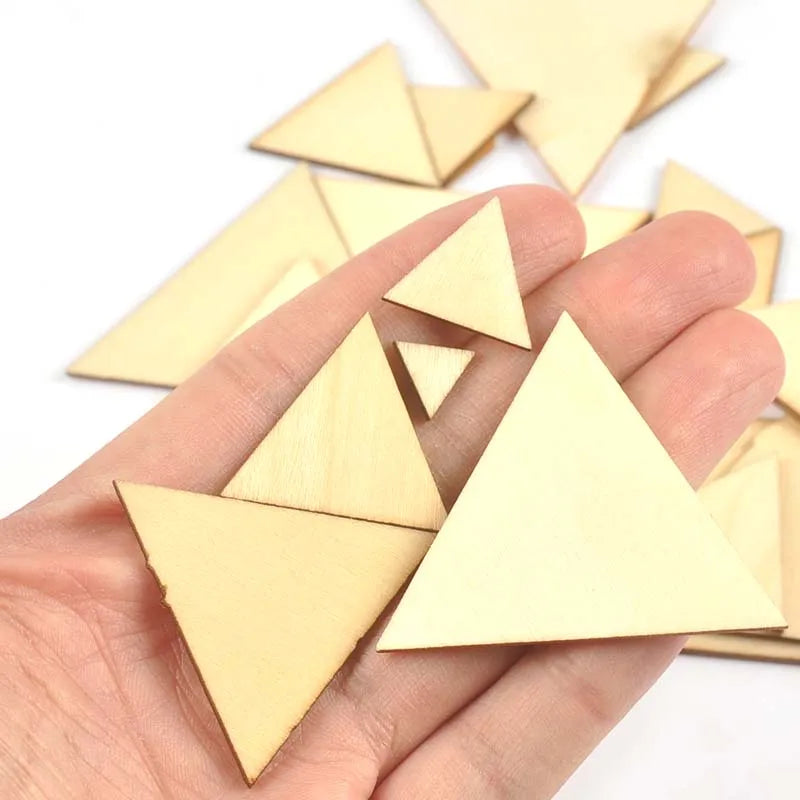Mixed Wooden Triangle Craft Embellishments – DIY Scrapbooking Craft Embellishments Qme