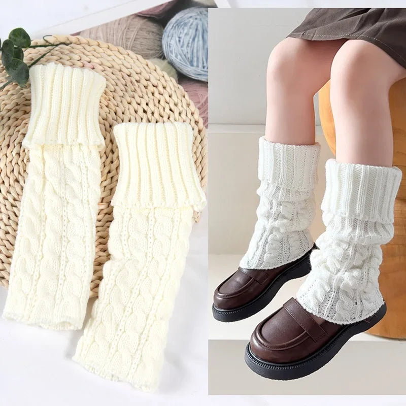 Kids Twist Knitted Leg Warmers – Baby Girls Cute Knee Socks Kids Leg Warmers Qme