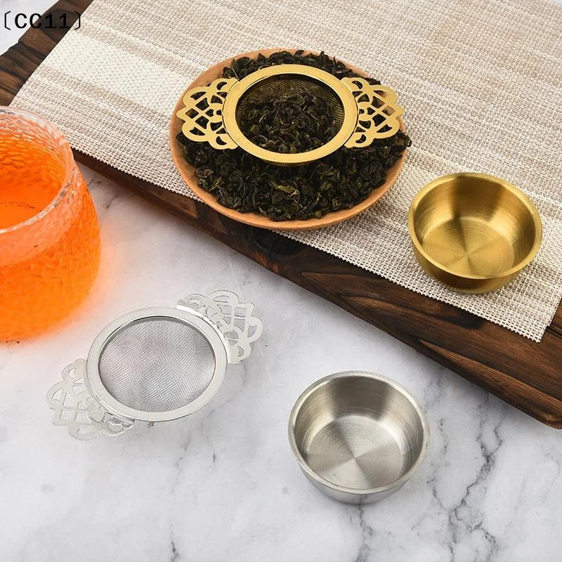 Double-Layer Fine Mesh Tea Strainer – Stainless Steel Sieve Tea Strainer Qme