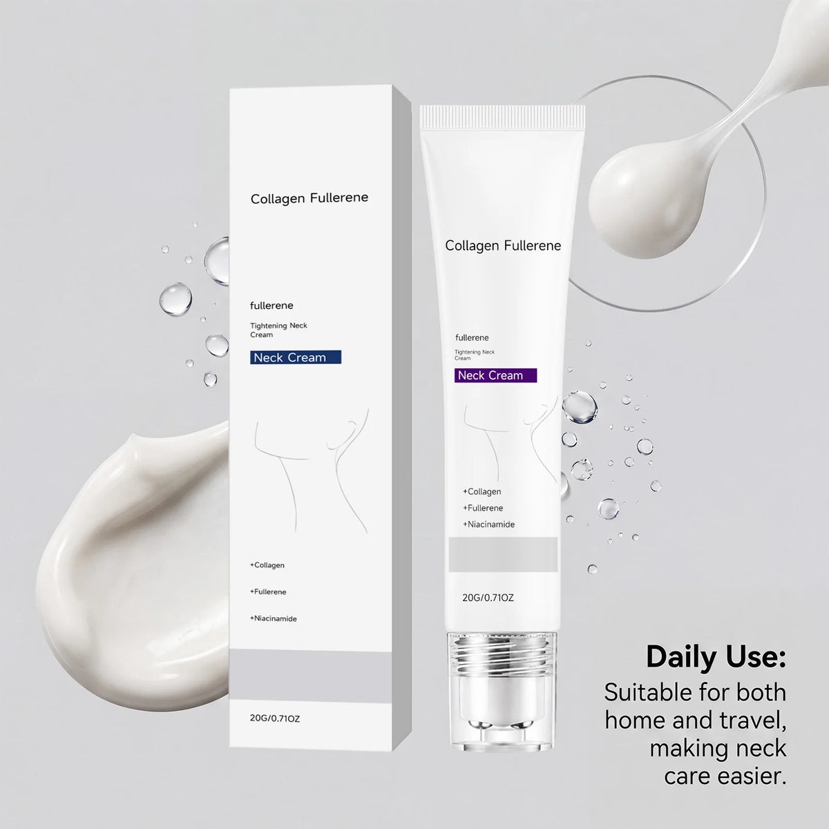 Collagen Neck Cream – Moisturizing Firming Rollerball, 20g Neck Firming Cream Qst