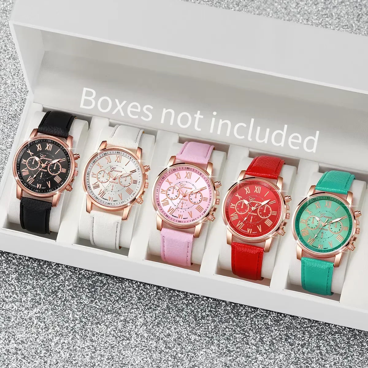 Geneva Disc Belt Quartz Wrist Watch – 15 Multicolors | Qme Fashion Wrist Watch Qme