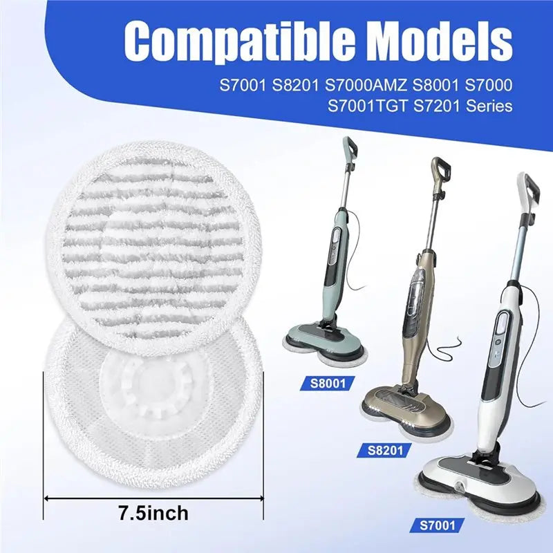 8-Pack Steam Mop Replacement Pads for Shark S7000 S7201 S8001 Steam Mop Pads Qst