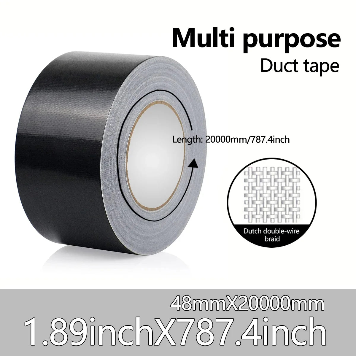 Waterproof Pipe & Floor Tape – Hand Tearable, All Weather Waterproof Fabric Tape Qme Length 20m 48mm