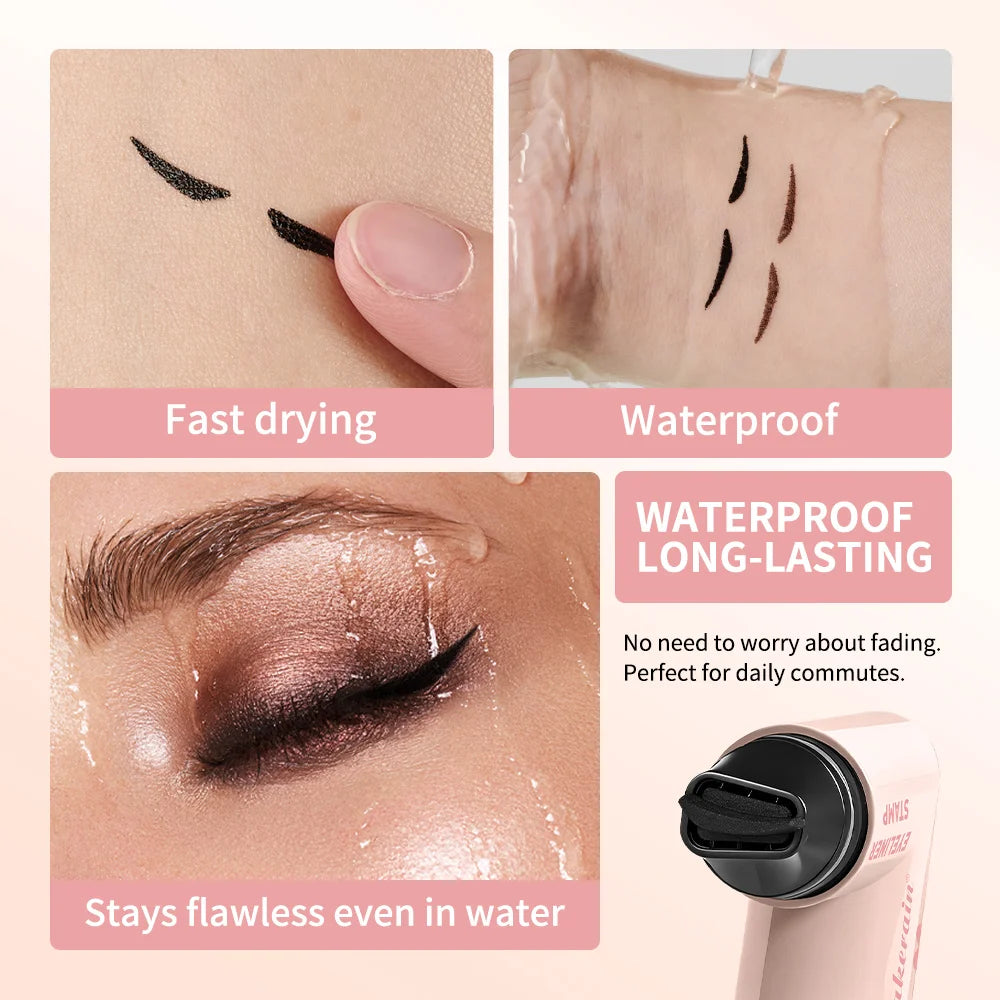 Heart Stamp Eyeliner Pen – Dual-Ended Waterproof Eyeshadow Eyeliner Pen Qst