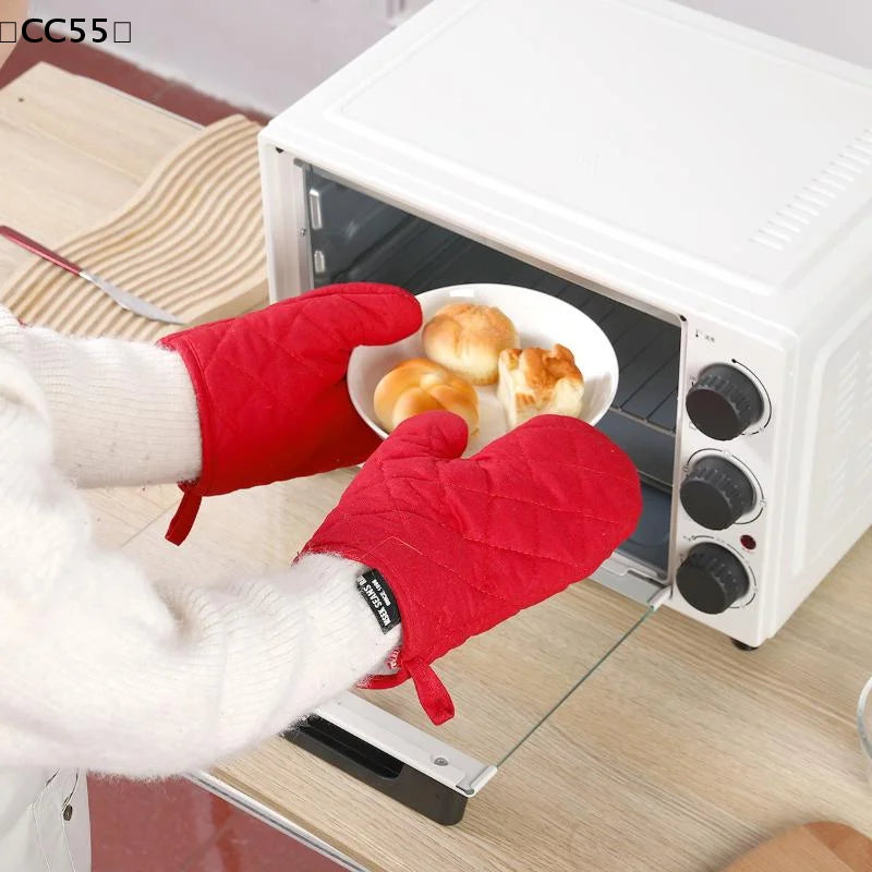 Oven Mitts Set – Heat-Resistant Kitchen Baking Gloves Oven Mitts Qst