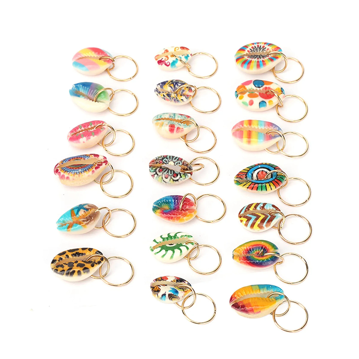Shell Dreadlock Hair Braiding Pendant Clips – 20pcs DIY Set Hair Braiding Clips Qme