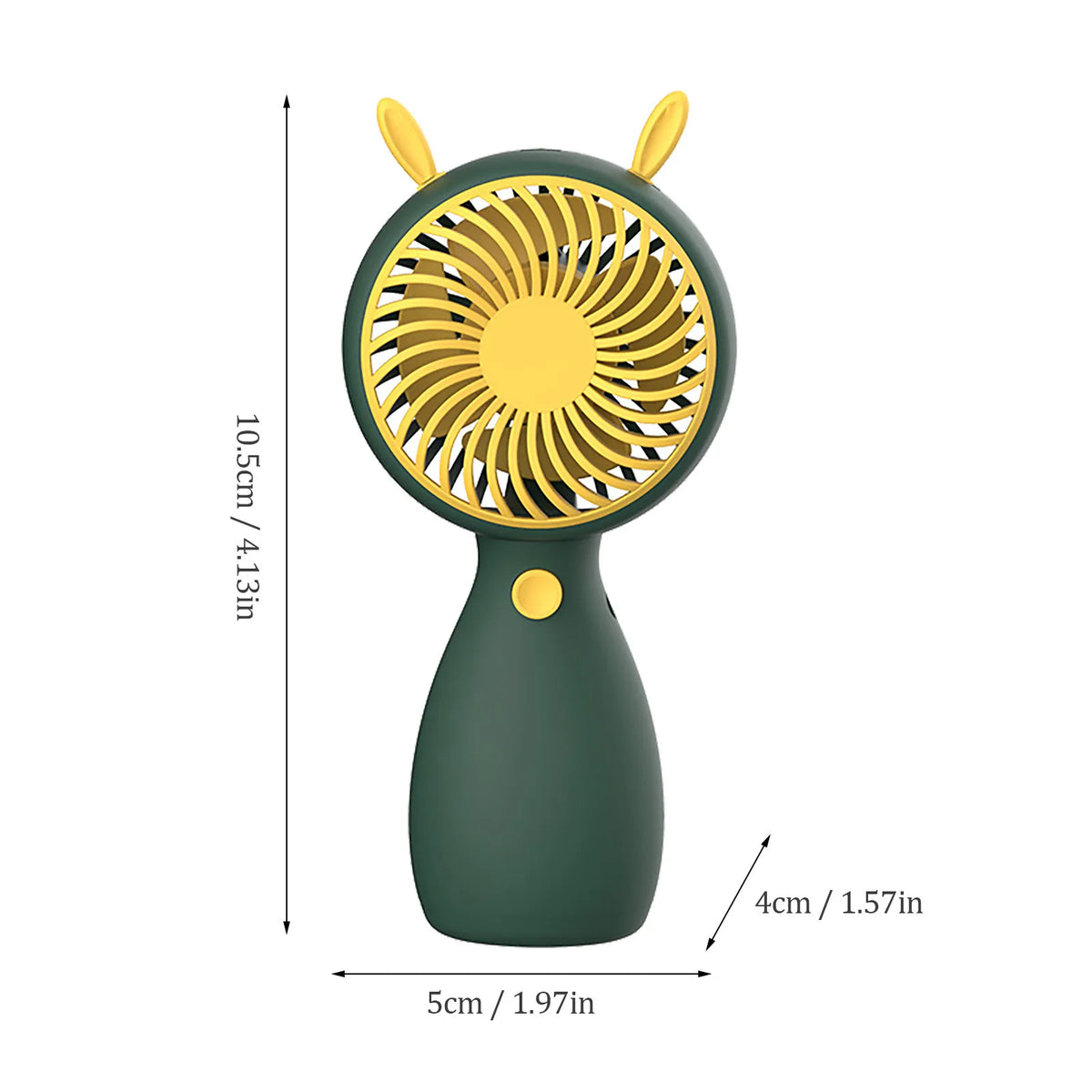 Mini Portable USB Handheld Fan – 3-Speed, Silent, 2000mAh Portable Handheld Fan Qme