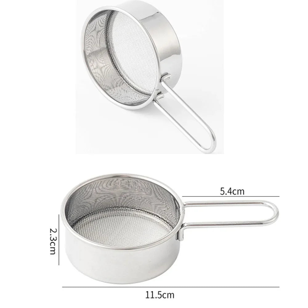 Mini Stainless Steel Flour Sieve Sifter & Fine Mesh Strainer Flour Sieve Strainer Qme
