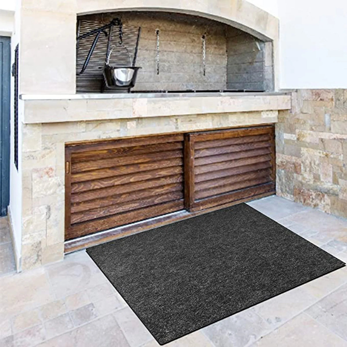 Fireproof Fireplace Hearth Rug – Non-Slip Flame Retardant Mat Fireplace Hearth Rug Qme