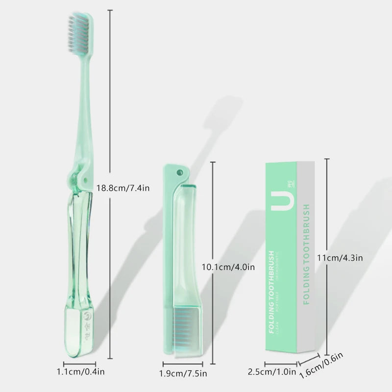 Silver Ion Folding Orthodontic Toothbrush – U-Shape Soft Bristle Orthodontic Toothbrush Qst