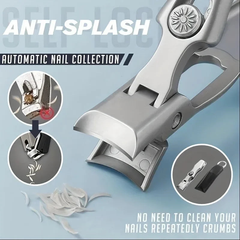 Wide Jaw Nail Clipper for Thick Nails – Sharp Stainless Steel Nail Clipper Qme