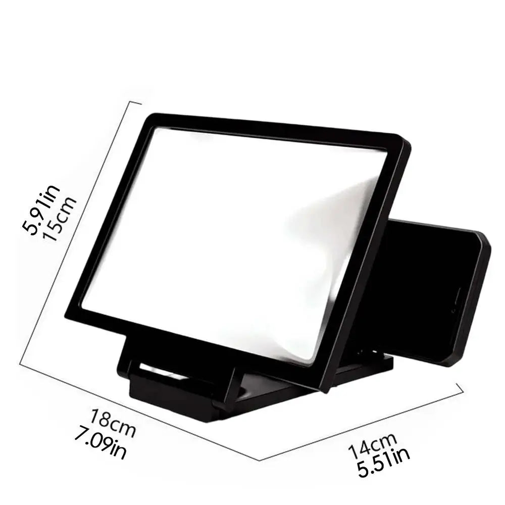 Portable HD Phone Screen Magnifier – 14" Foldable Stand Phone Screen Magnifier Qme Black