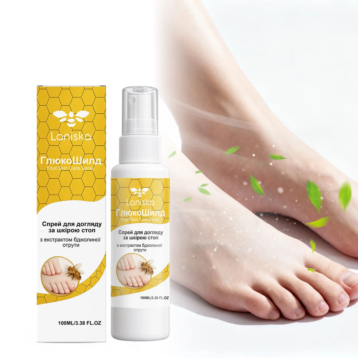 Laniska Bee Venom Foot Spray – Deodorant & Nail Care 100ml Foot Deodorant Spray Qst