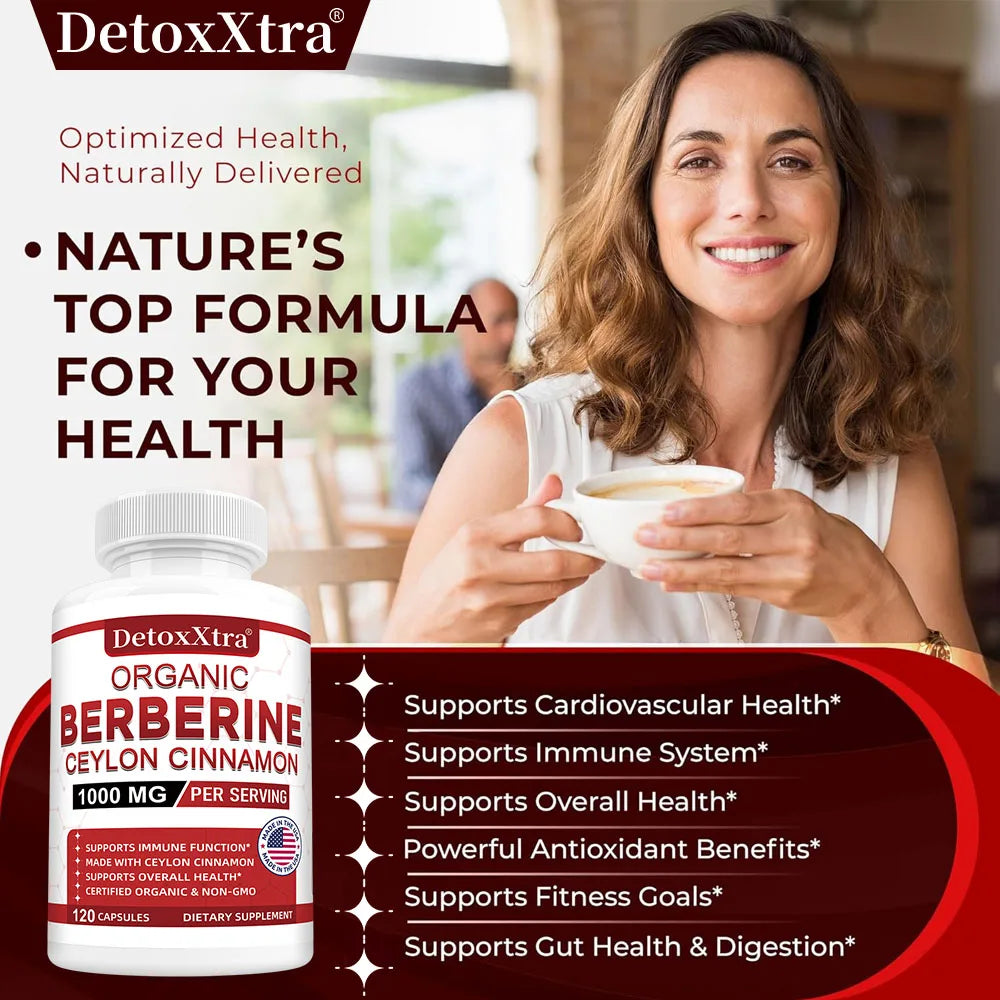 Ceylon Cinnamon & Berberine Capsules – Metabolism Support Herbal Supplement Qst