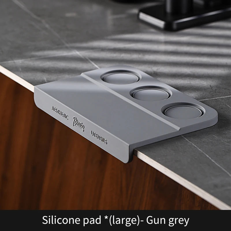 Bincoo Espresso Bar Mat – Anti-Slip Silicone Tamper & Tool Rest Espresso Bar Mat Qst Grey L 1pc