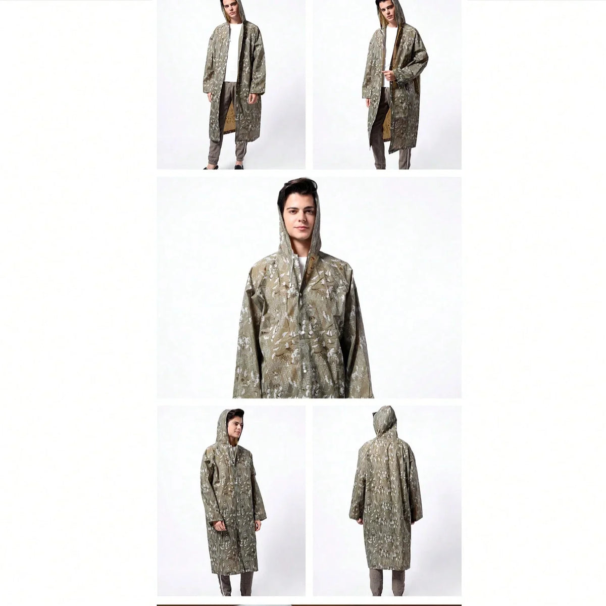 EVA Leopard Print Rain Poncho – Compact All-Season Rainwear Rain Poncho Qme